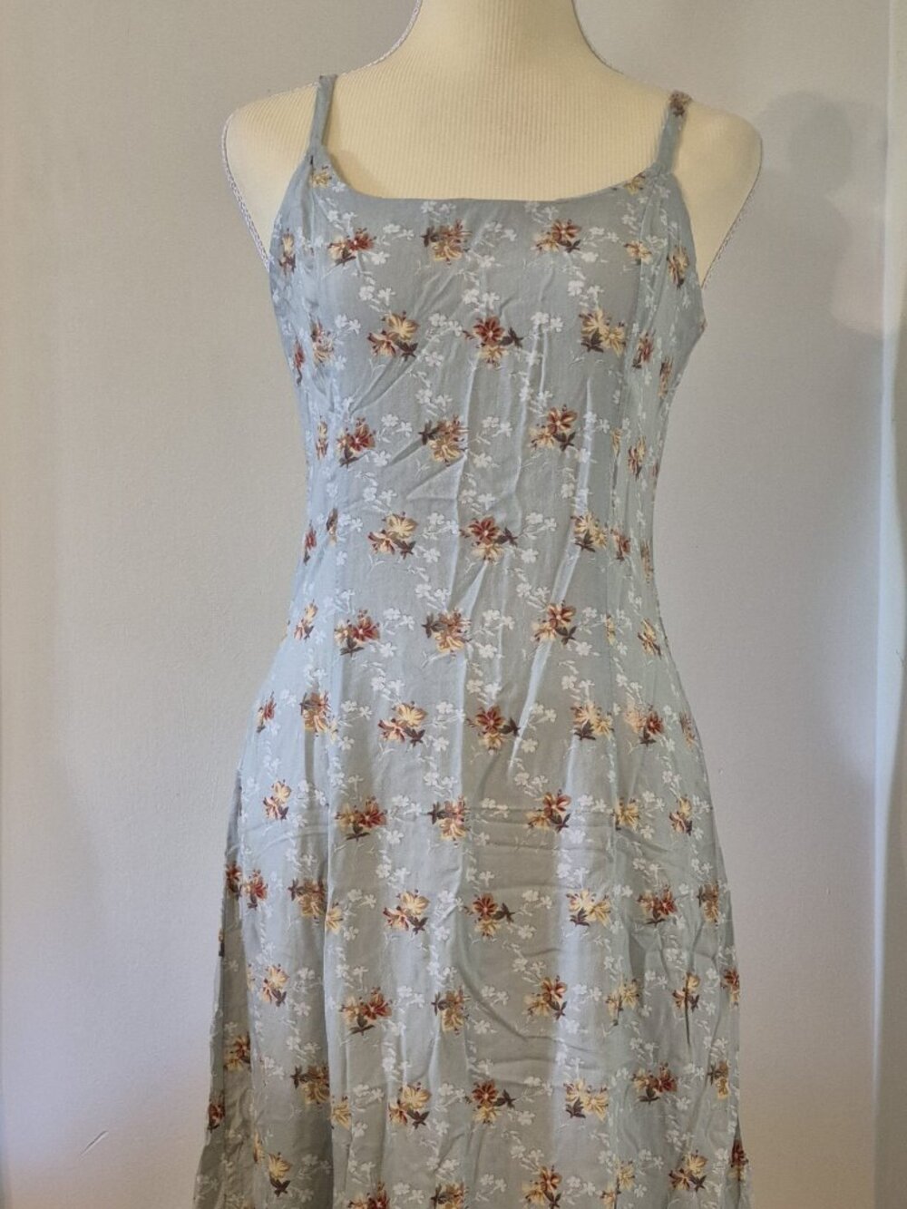 Vintage 90s City Triangles XS Floral Maxi Dress Slip Grunge Fairycore Whimsigoth